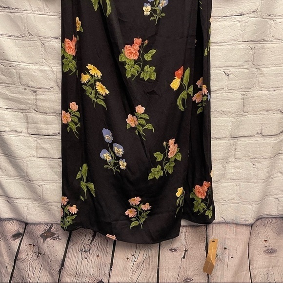 NEW Reformation Reza Floral Long Sleeve Midi Dress In Night Bloom Size 2 - Picture 8 of 16